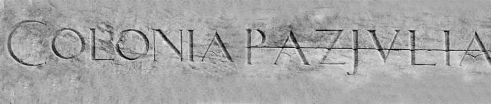 Roman inscription: Colonia Pax Iulia