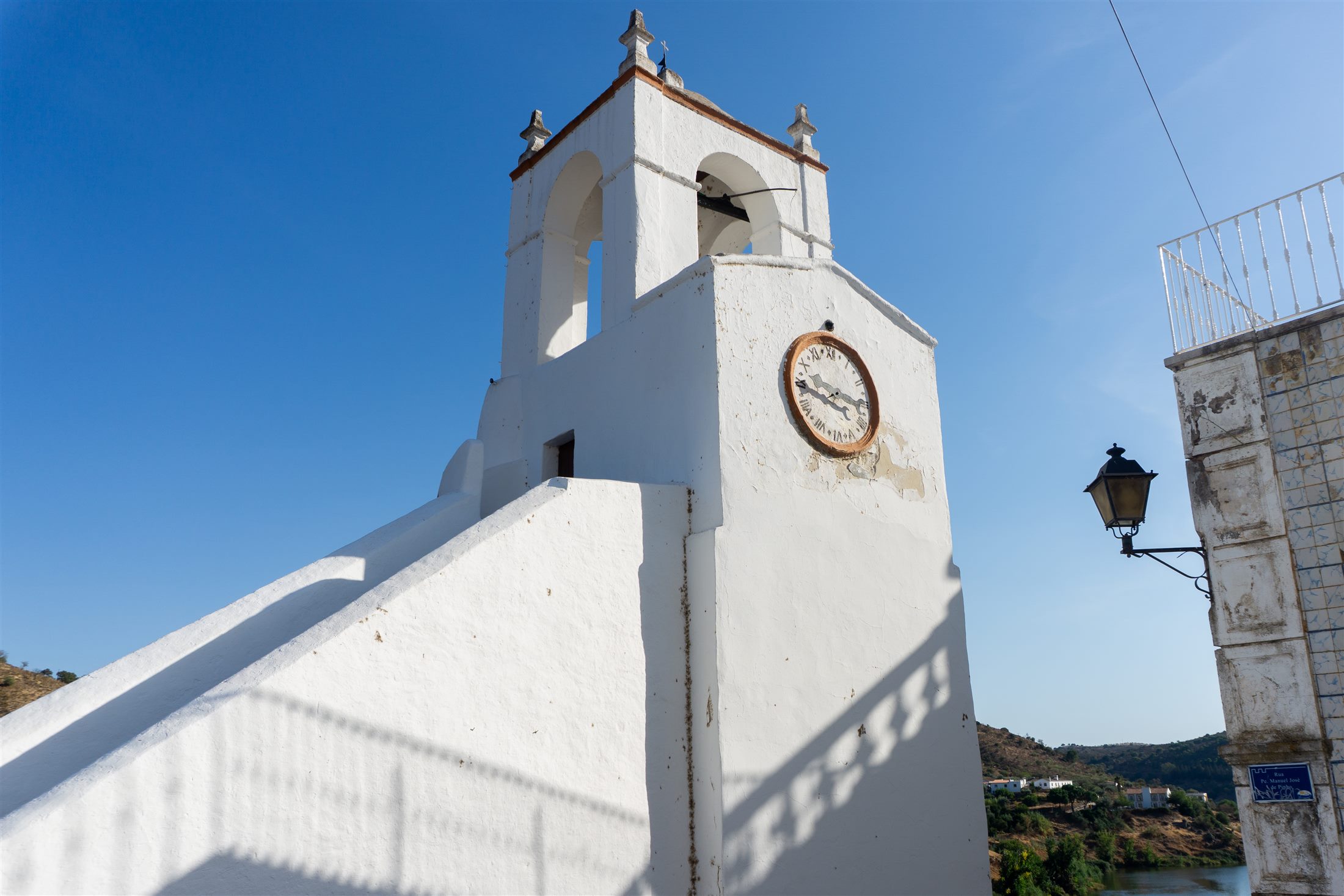 Clock tower in Mértola, overlooking the Guadiana
